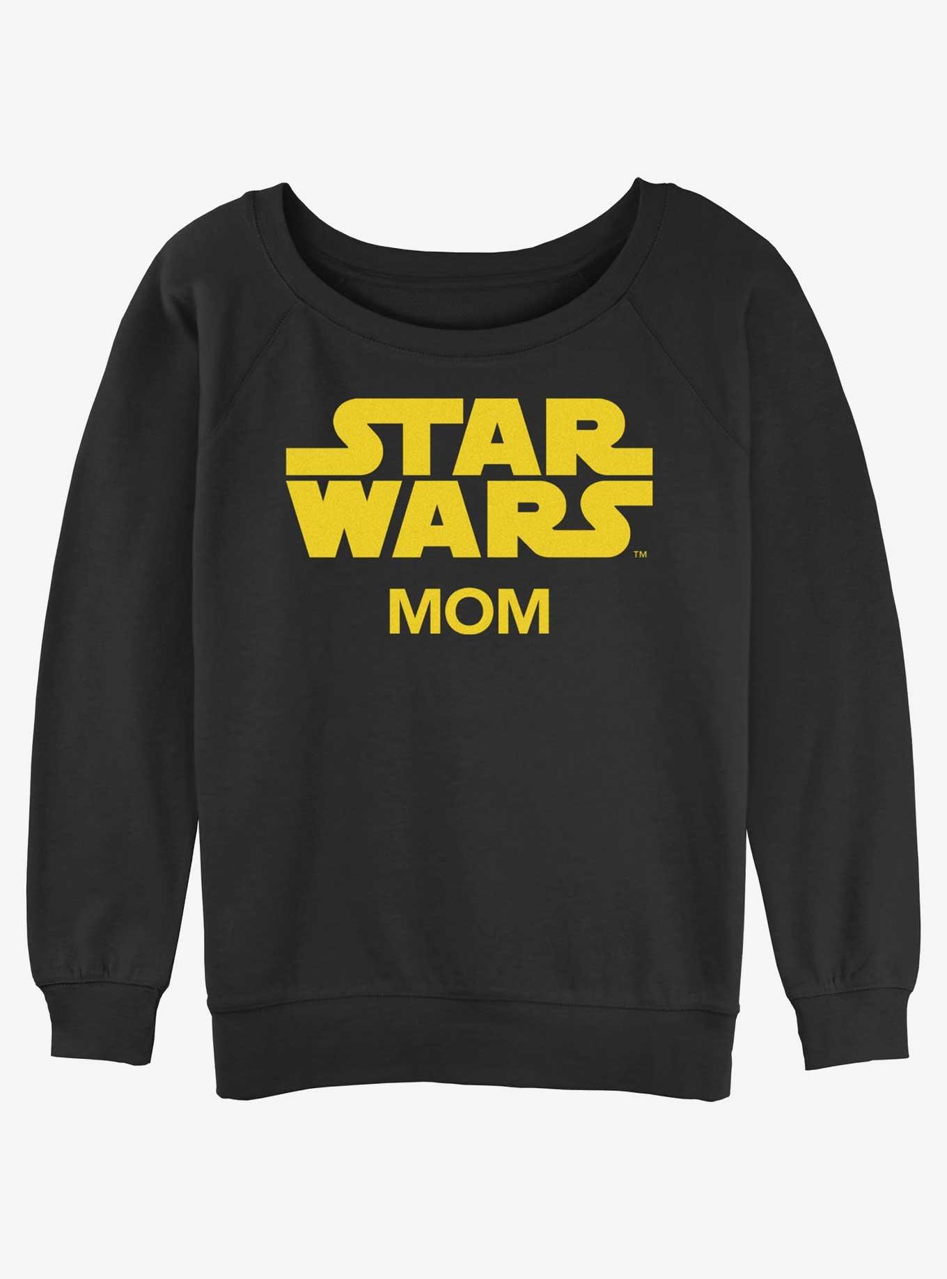 Disney Star Wars Mom Womens Slouchy Sweatshirt, BLACK, hi-res