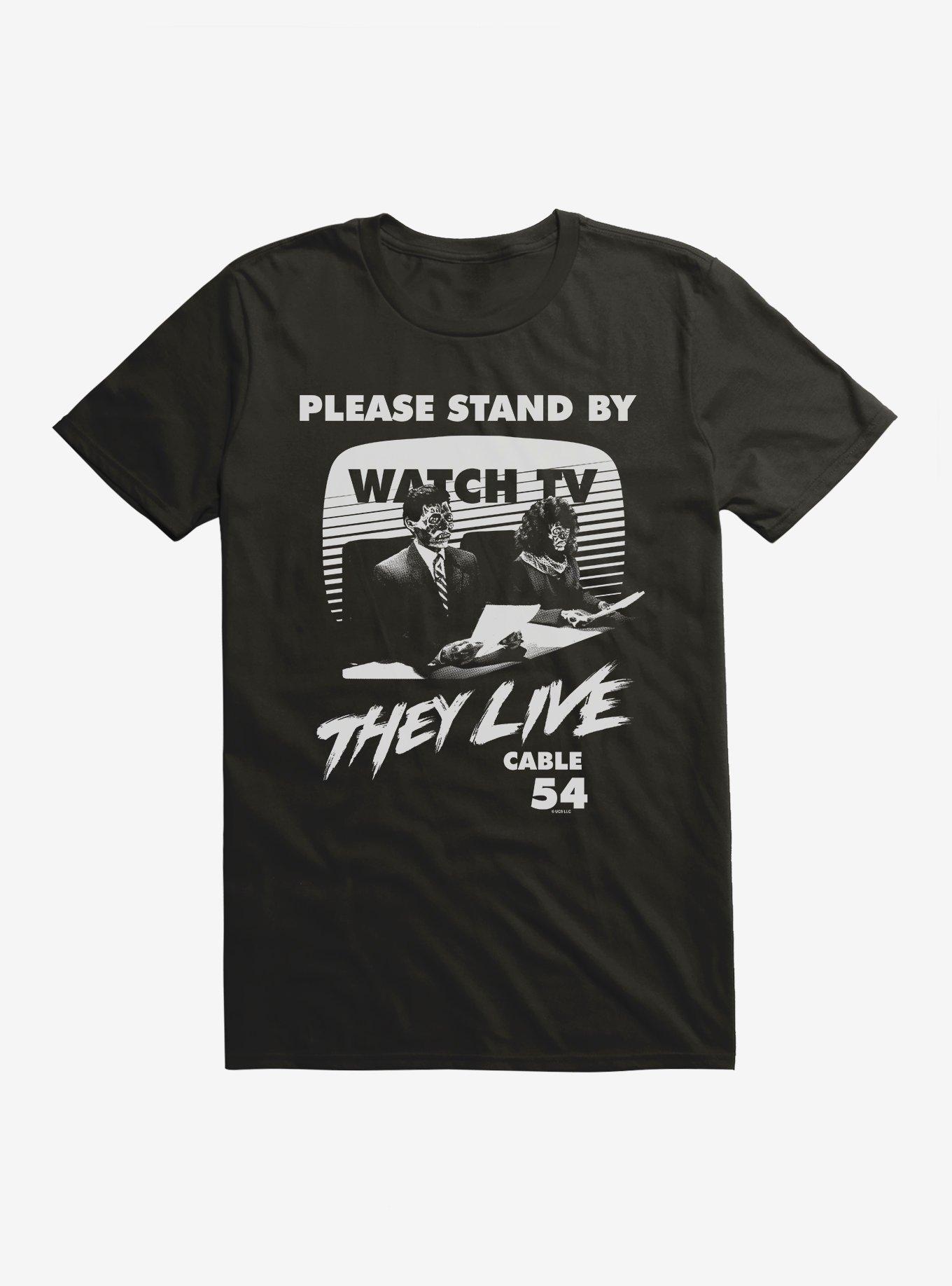 They Live Watch TV T-Shirt, BLACK, hi-res