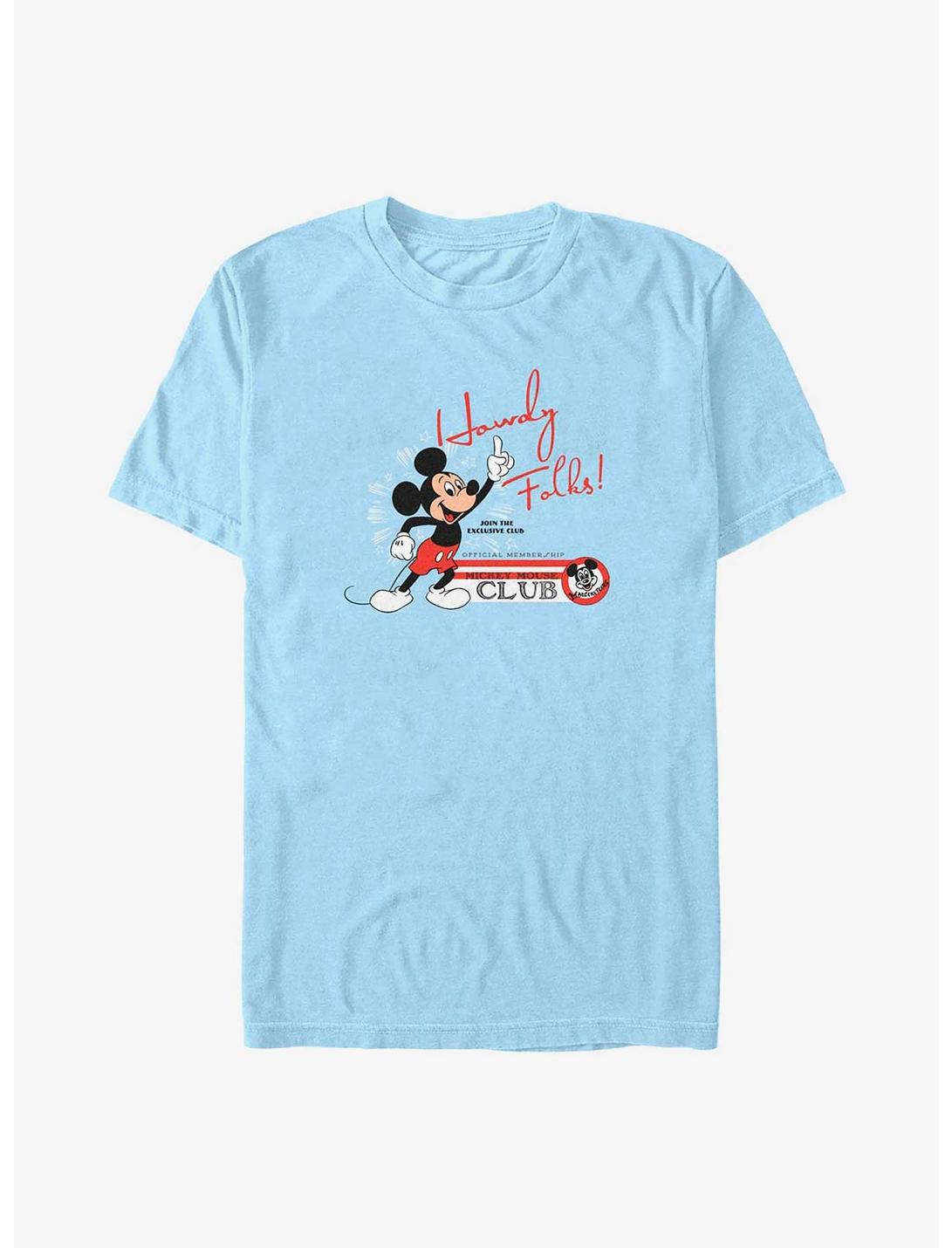 Disney100 Mickey Mouse Howdy Folks T-Shirt, LT BLUE, hi-res