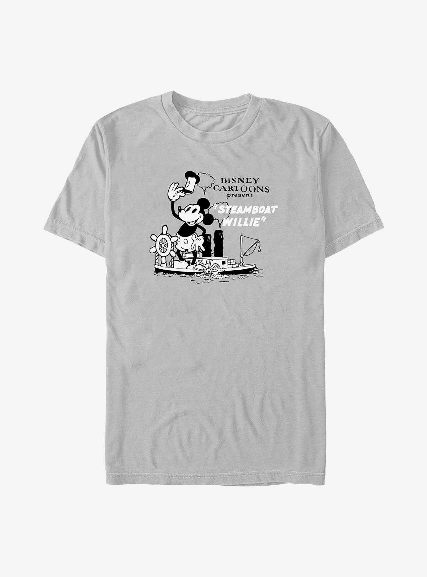 Disney100 Mickey Mouse Steamboat Willie Cartoon T-Shirt, , hi-res