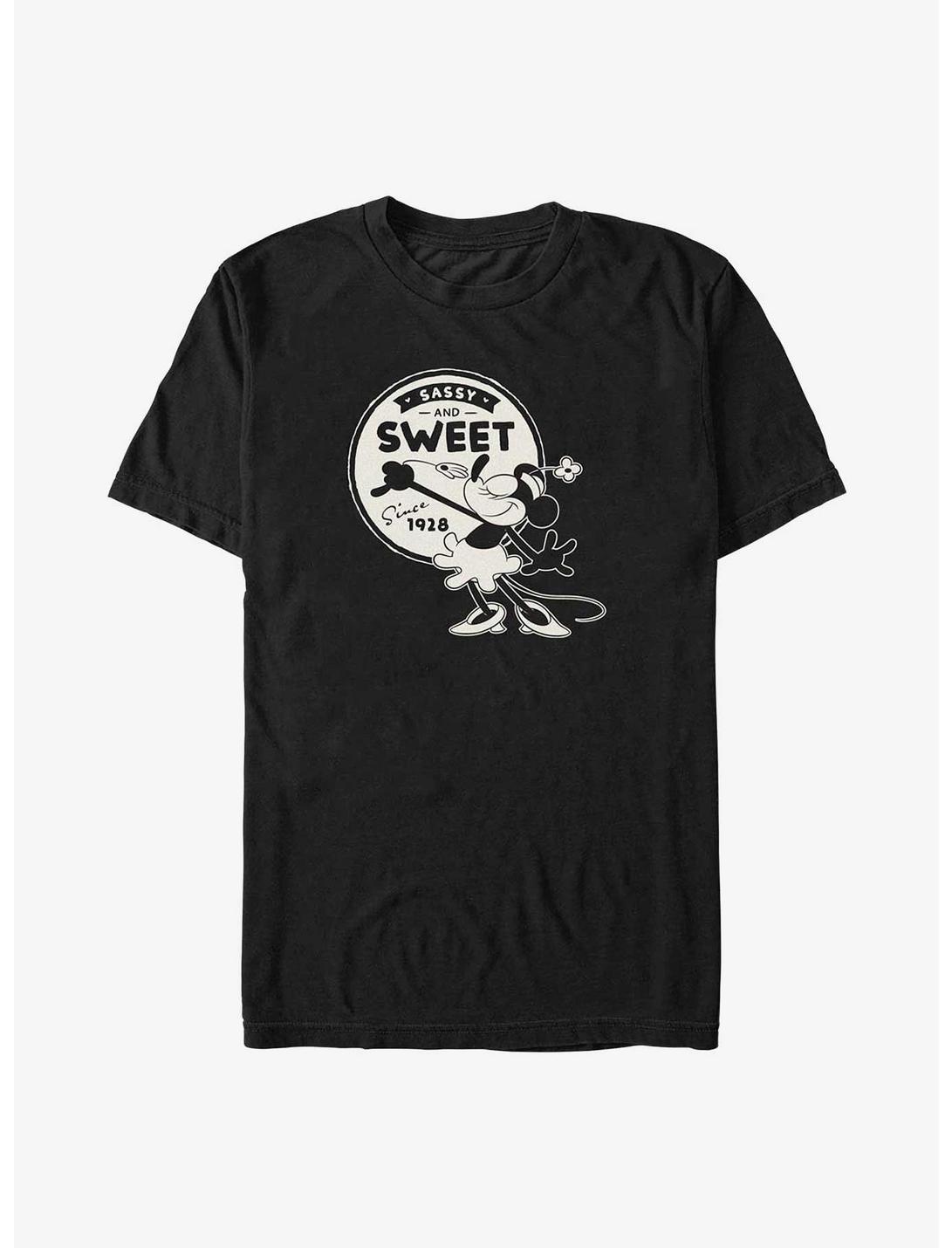 Disney100 Minnie Mouse Sassy and Sweet T-Shirt, BLACK, hi-res
