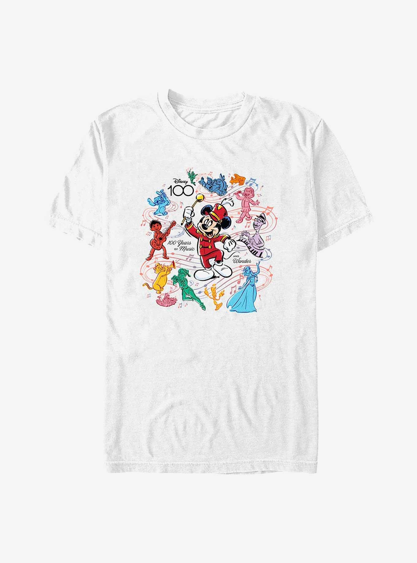 Disney100 Mickey Mouse Surrounded By Wonder and Friends T-Shirt, WHITE, hi-res