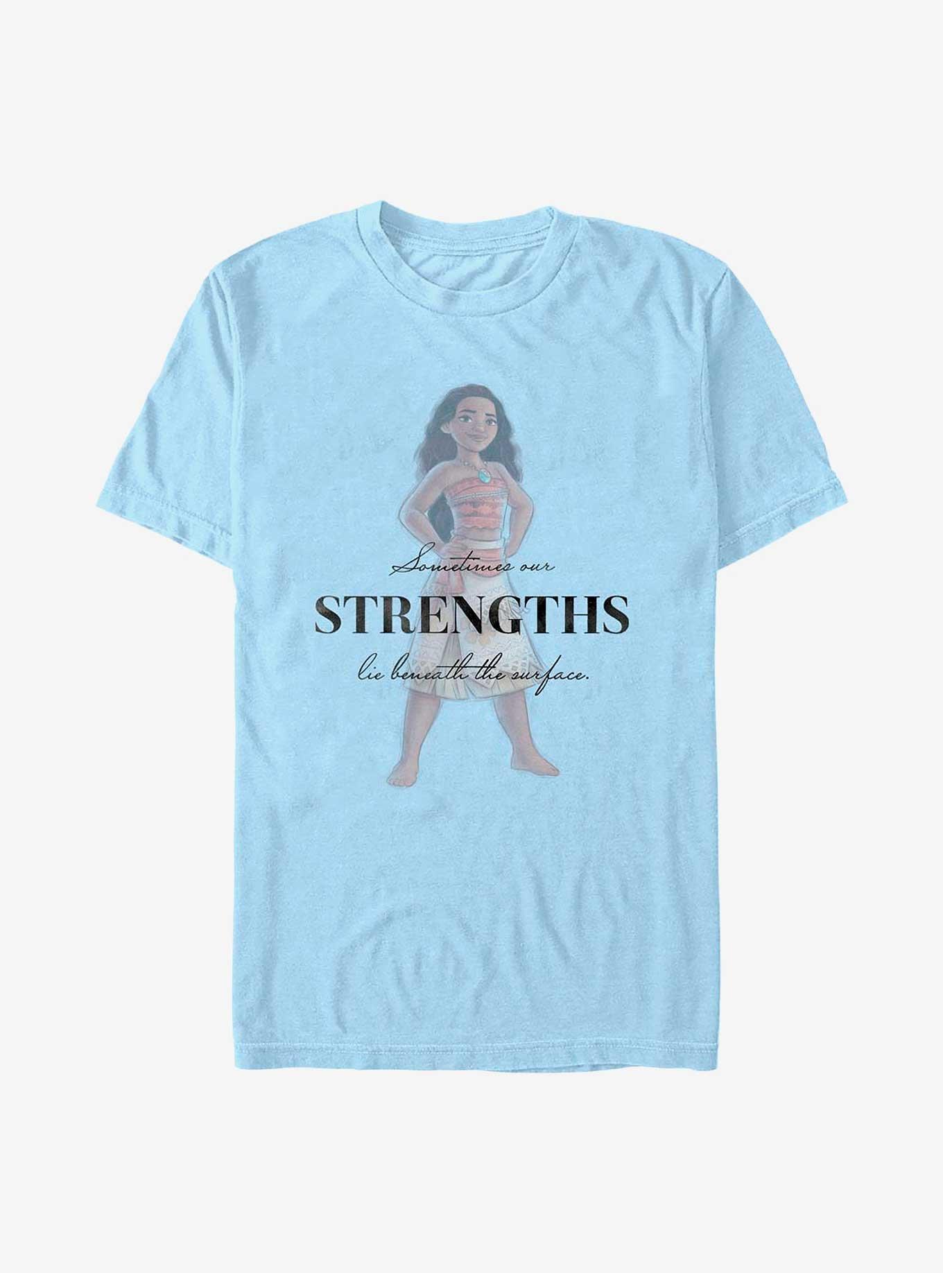 Disney100 Moana Our Strengths Lie Beneath The Surface T-Shirt, LT BLUE, hi-res