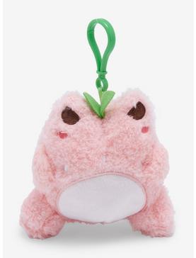 Cuddle Barn Angry Strawberry Frog Plush Keychain, , hi-res