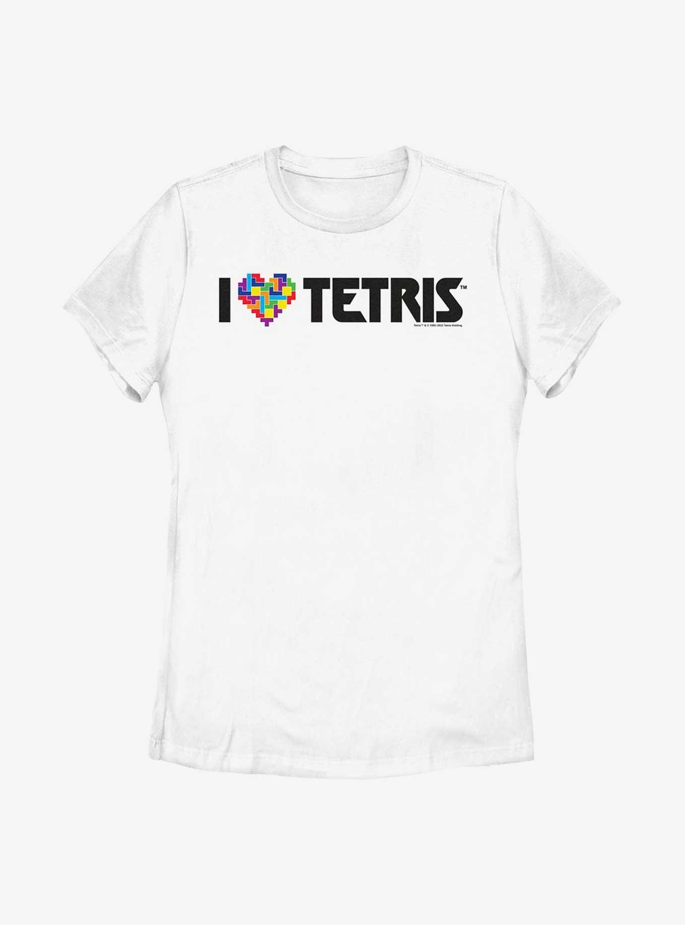 Tetris I Love Tetris Womens T-Shirt - WHITE | BoxLunch