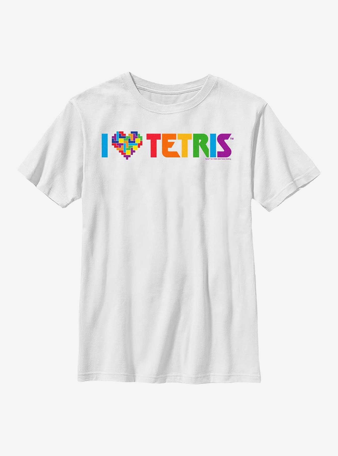 Tetris I Love Tetris Youth T Shirt WHITE BoxLunch