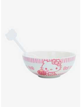 Hello Kitty Strawberry Cereal Bowl With Color-Changing Spoon, , hi-res