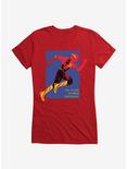 The Flash Batman Supergirl Team Up Girls T-Shirt, RED, hi-res