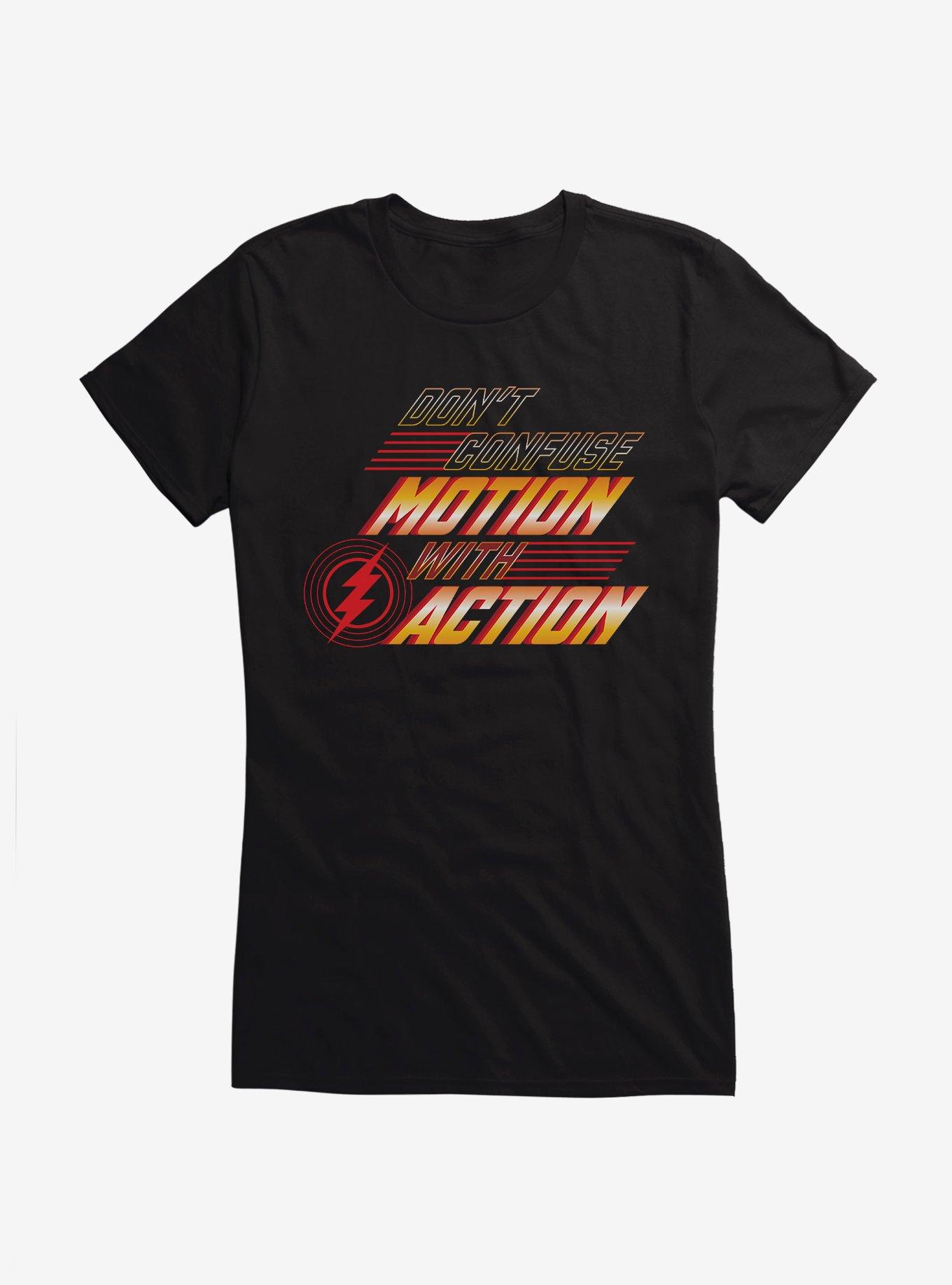 The Flash Dont Confuse Motion With Action Girls T-Shirt, BLACK, hi-res