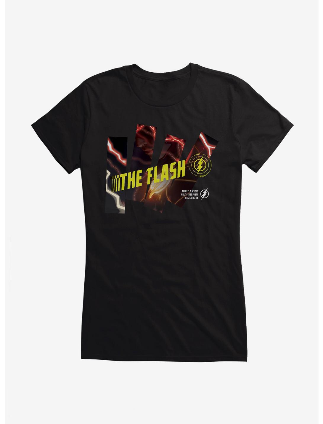 The Flash Multiverse Pasta Thing Girls T-Shirt, BLACK, hi-res