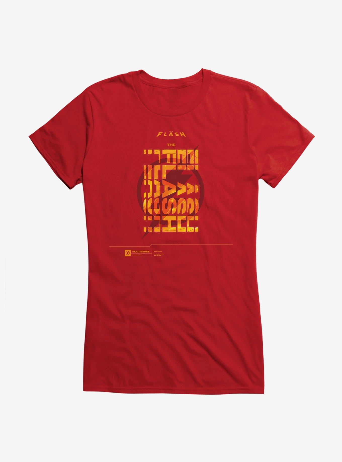 The Flash Multiverse Target Logo Girls T-Shirt, RED, hi-res