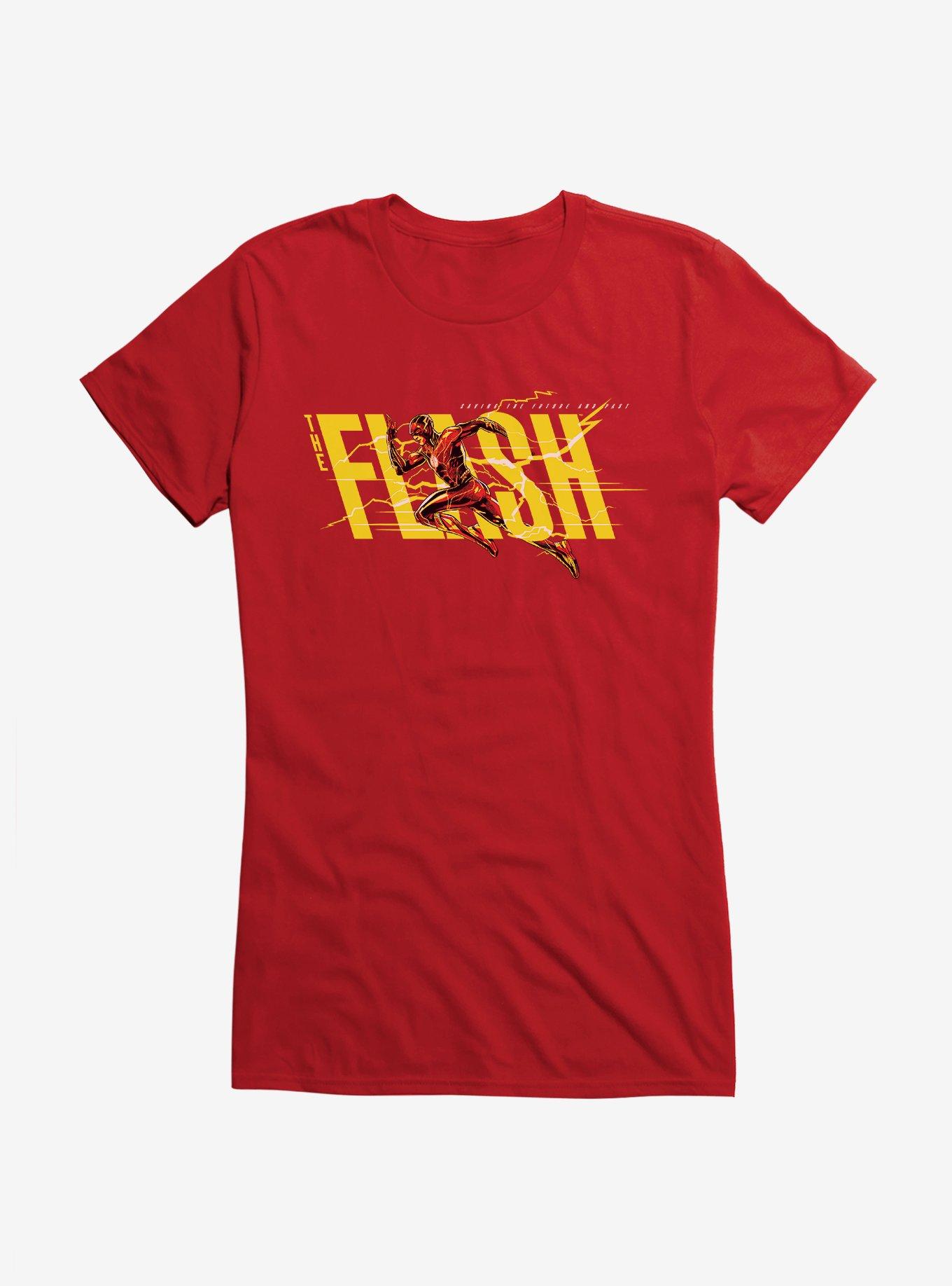 The Flash Saving The Future And Past Girls T-Shirt, RED, hi-res