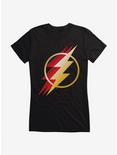 The Flash Triple Logo Girls T-Shirt, BLACK, hi-res