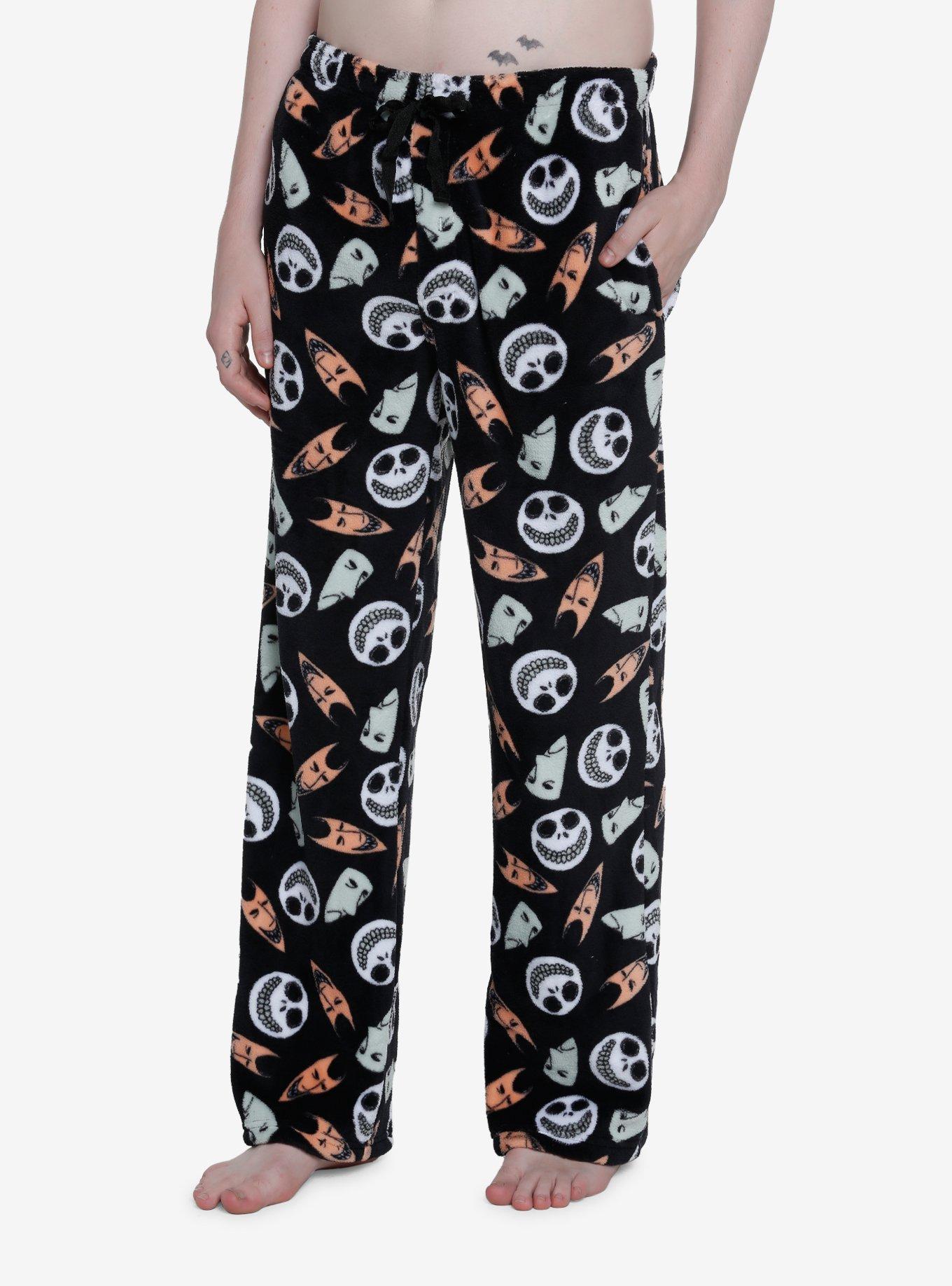 The Nightmare Before Christmas Oogie's Boys Masks Pajama Pants, BLACK, hi-res