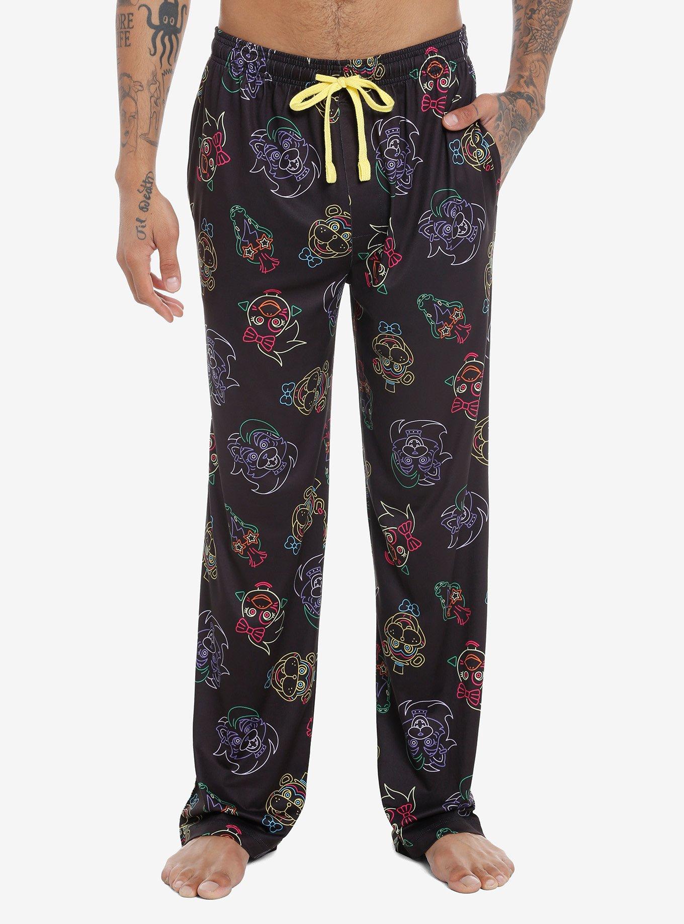 Hot Topic's Wish: Five Nights At Freddy's Neon Characters Pajama Pants ...