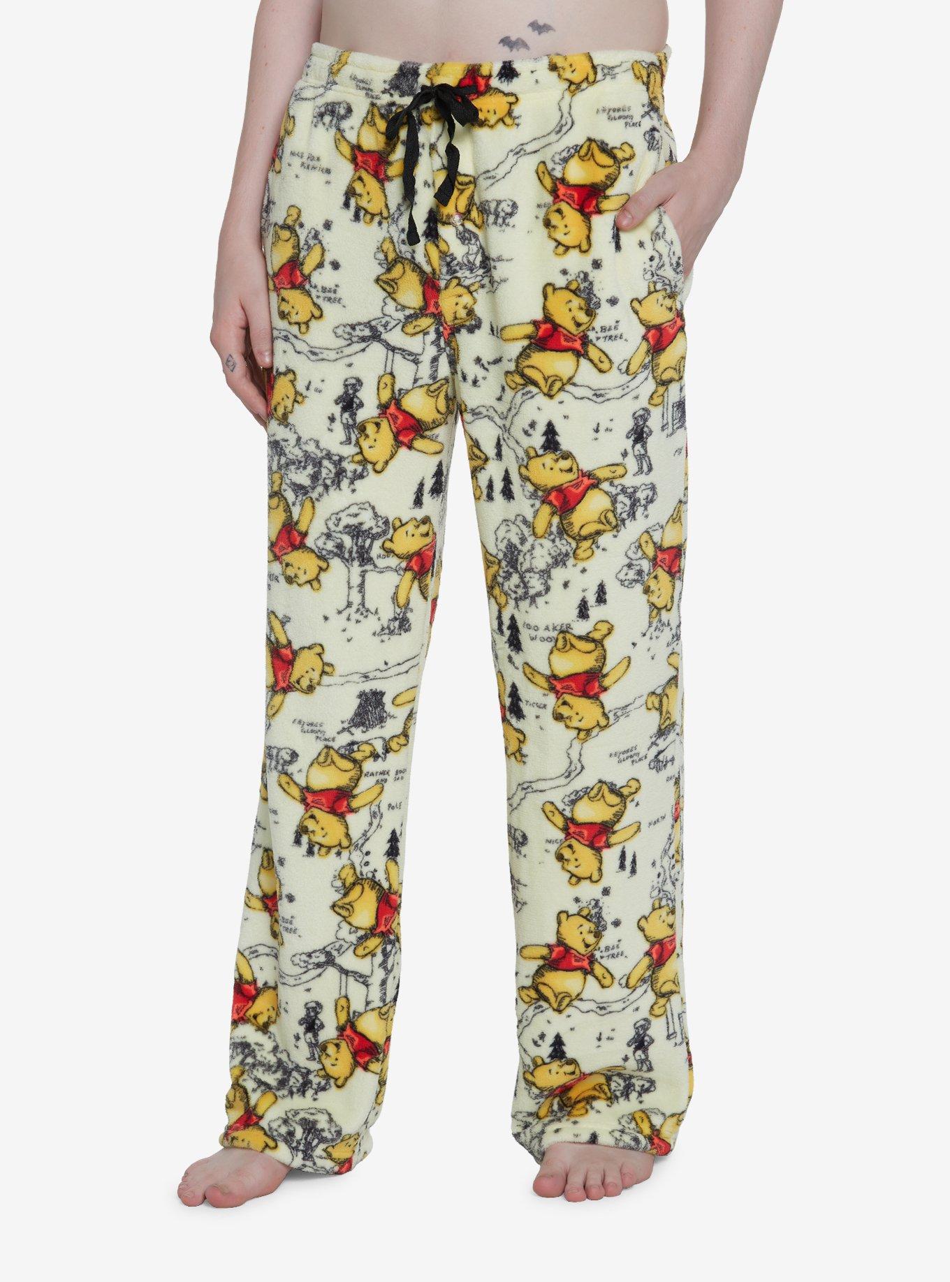 Disney Winnie The Pooh Hundred Acre Wood Map Pajama Pants Hot Topic