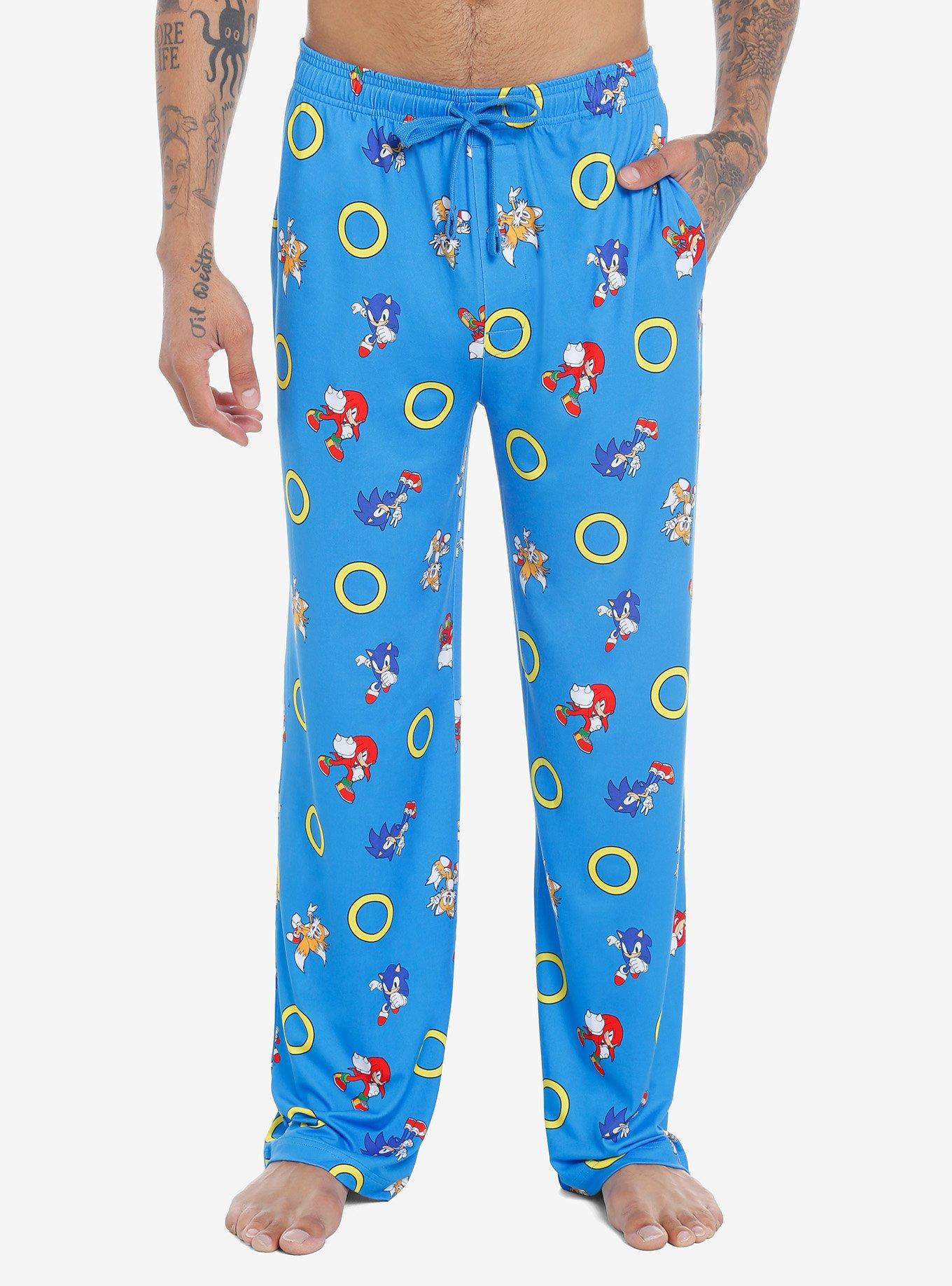 Sonic The Hedgehog Character Rings Pajama Pants Hot Topic