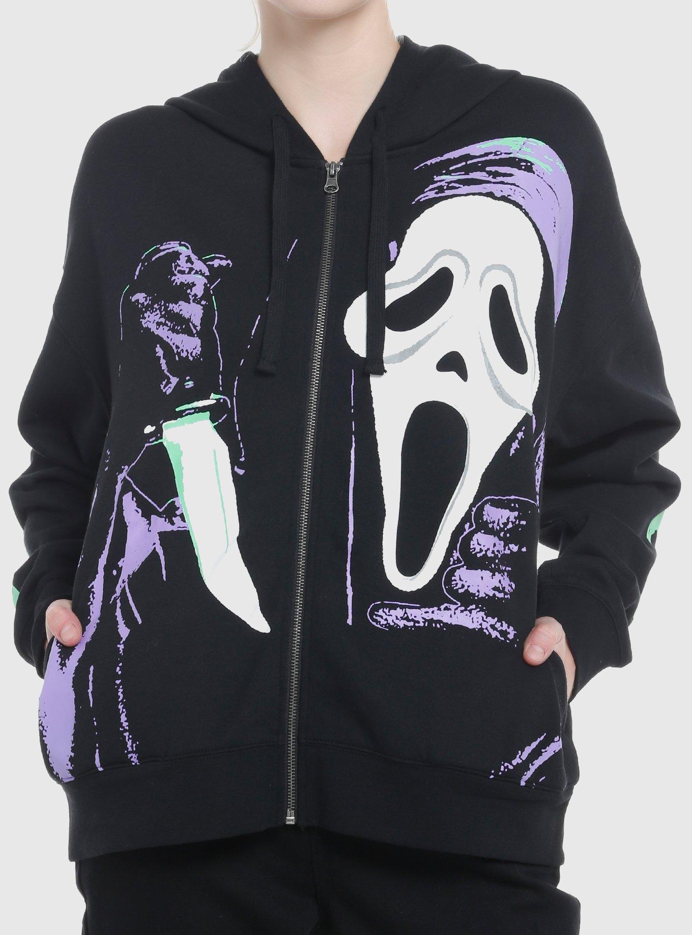 Ghostface want To Watch Scary Movies? Men's Black Graphic Hoodie