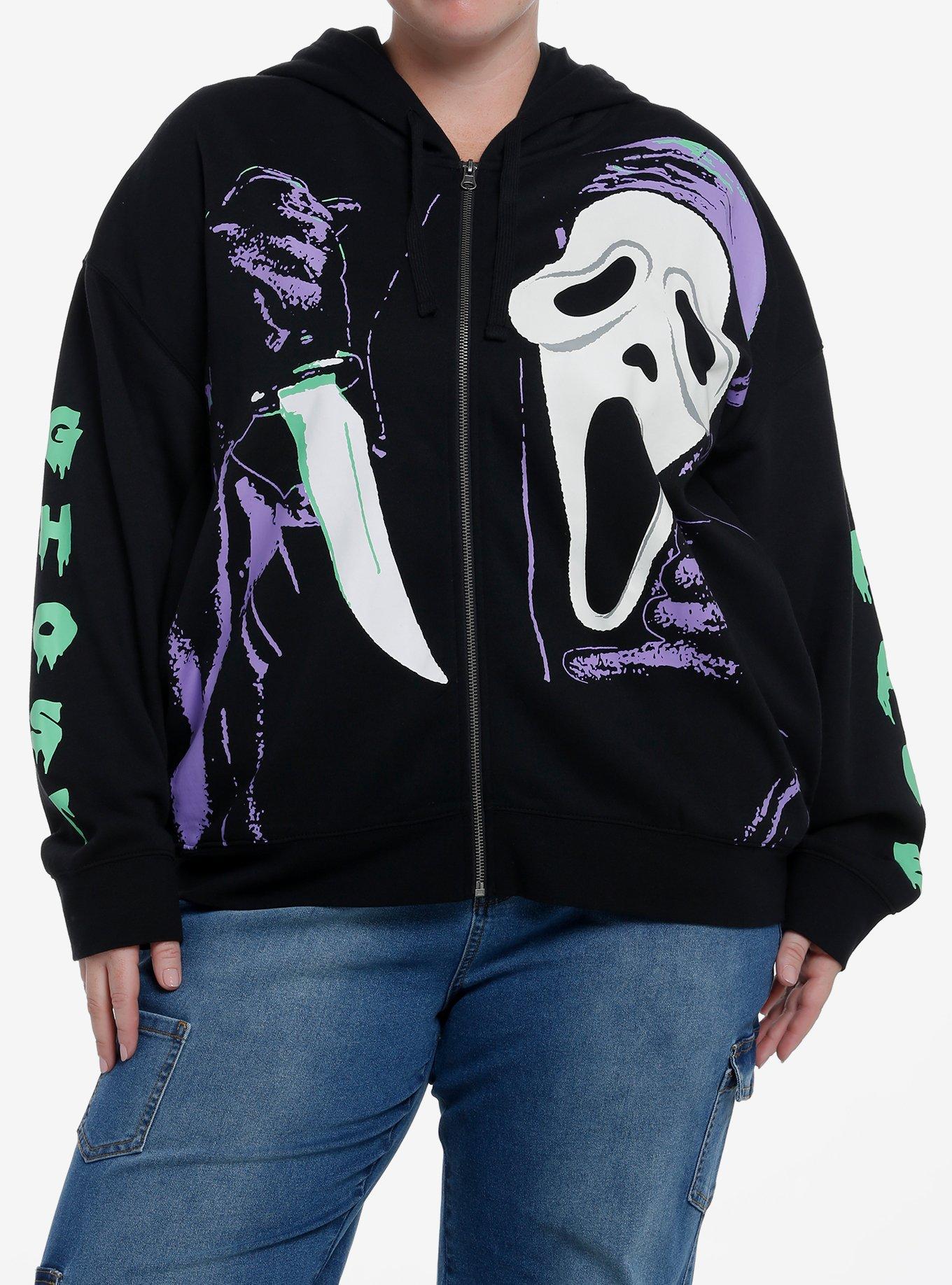 Scream Ghost Face Jumbo Graphic Girls Hoodie Plus Size, MULTI, hi-res