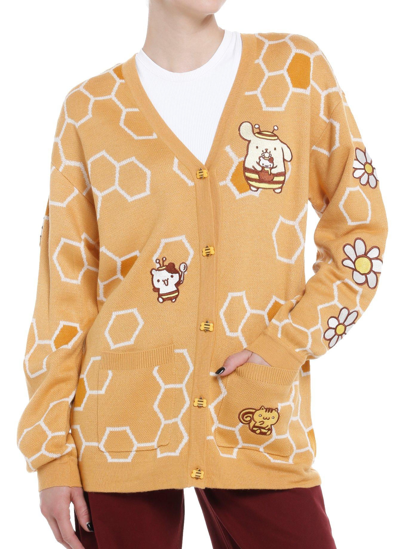 Pompompurin Honeycomb Girls Cardigan