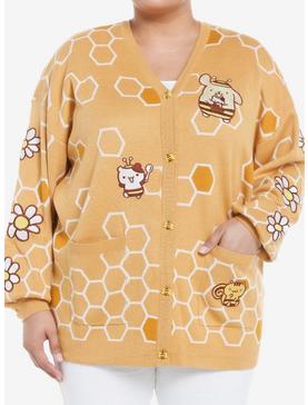 Pompompurin Honeycomb Girls Cardigan Plus Size, , hi-res