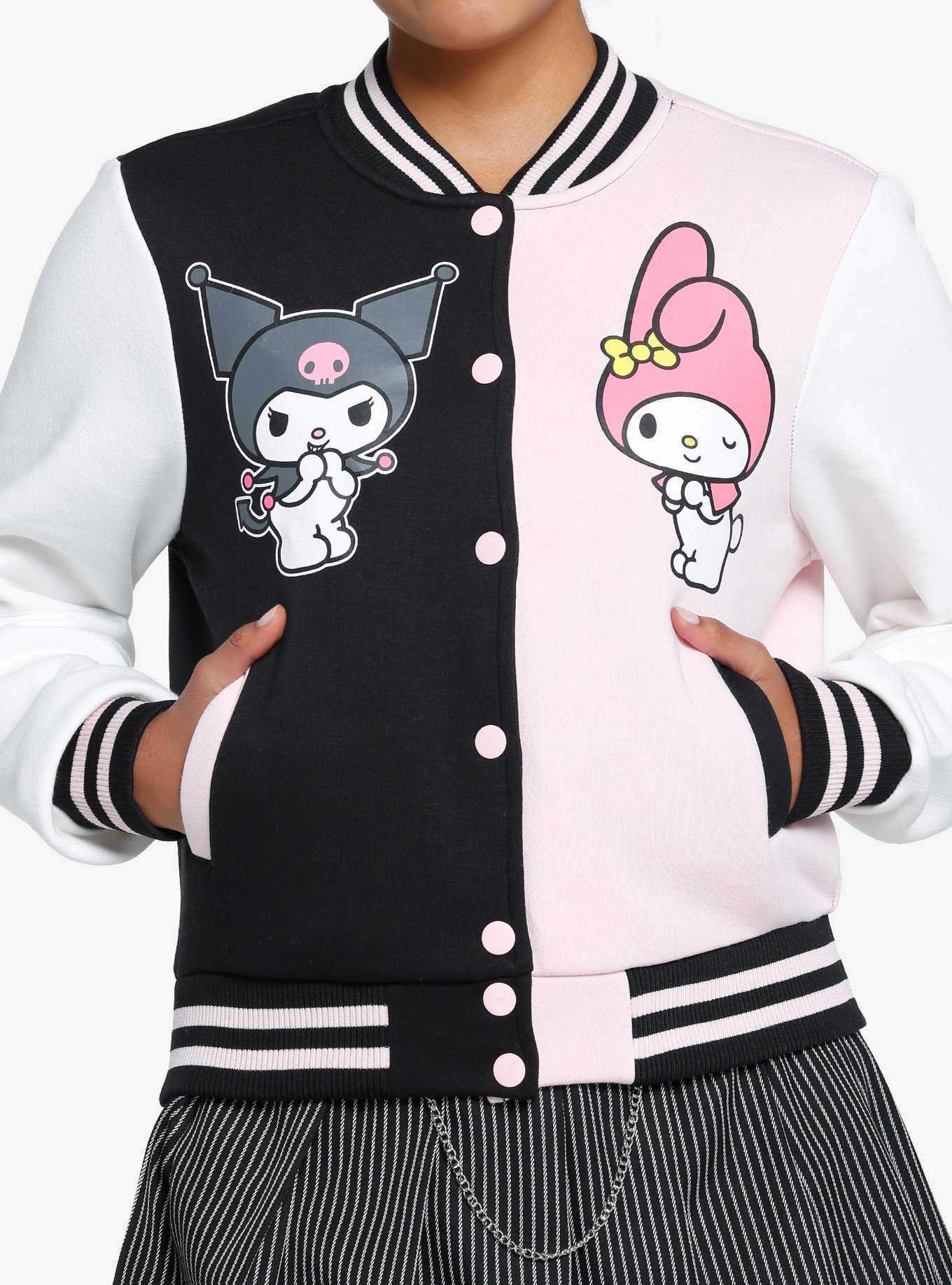 My Melody & Kuromi Split Girls Varsity Jacket, , hi-res