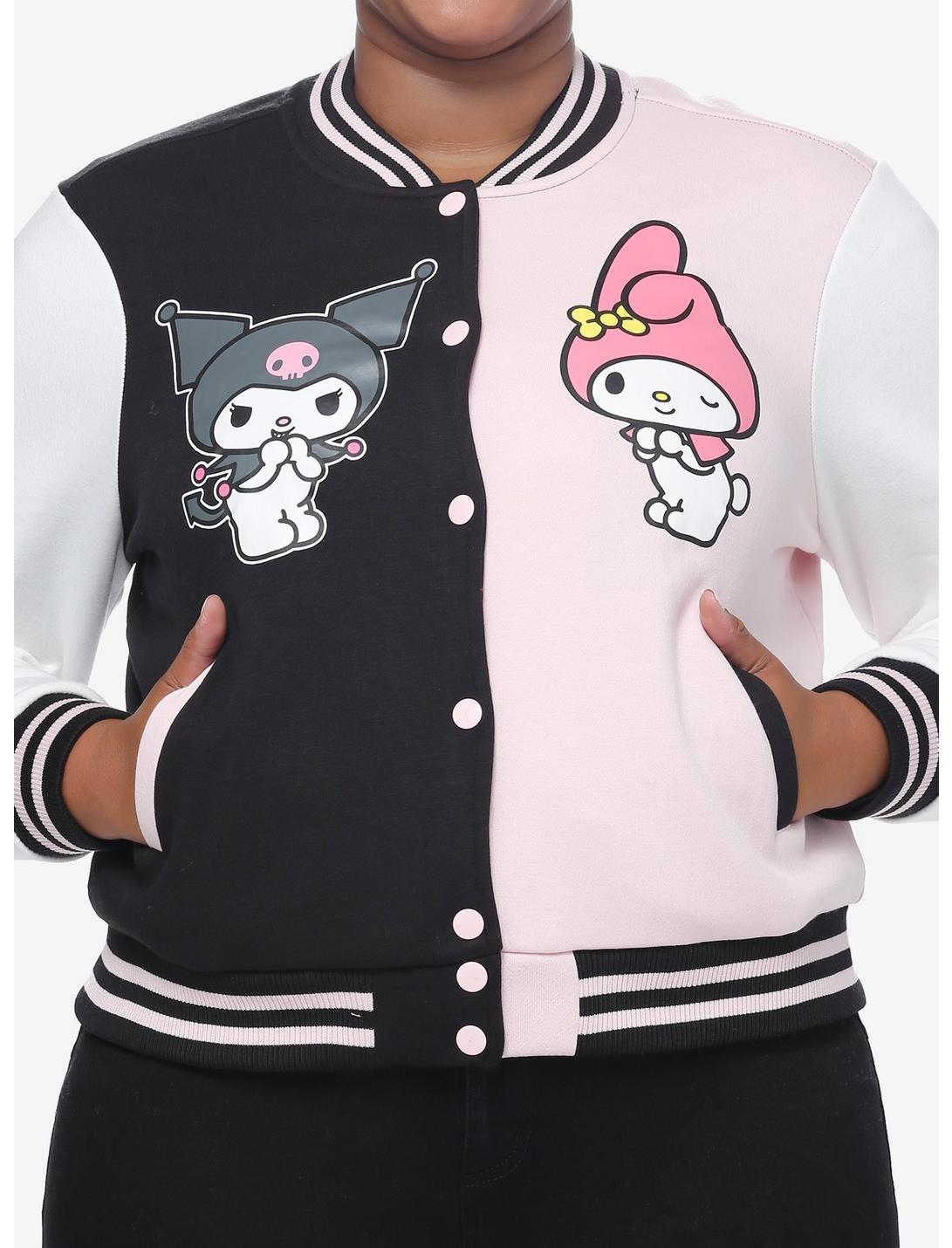 My Melody & Kuromi Split Girls Varsity Jacket Plus Size | Hot Topic