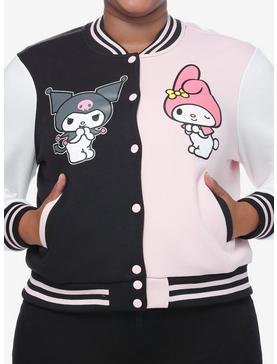My Melody & Kuromi Split Girls Varsity Jacket Plus Size, , hi-res