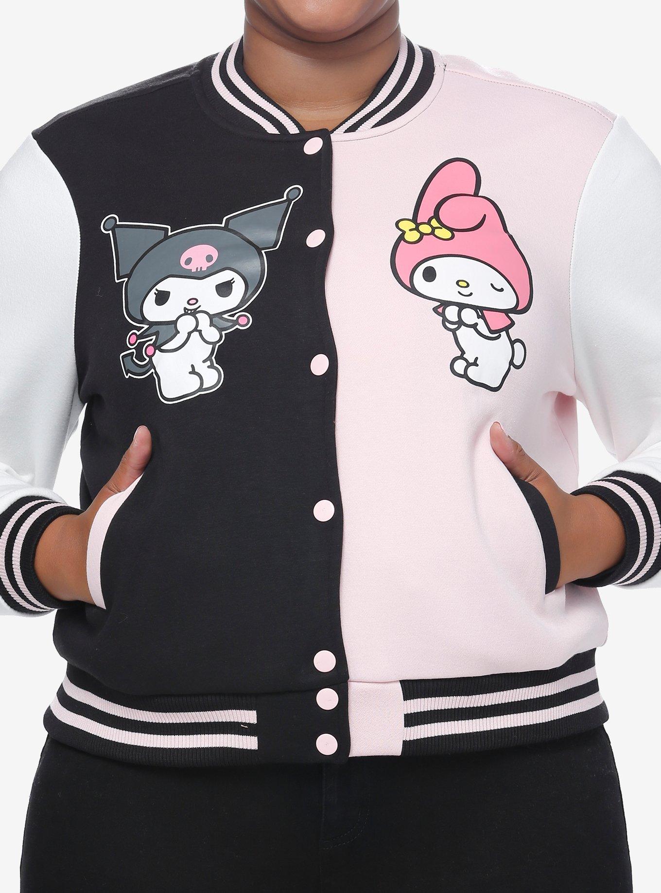 My Melody & Kuromi Split Girls Varsity Jacket Plus Size | Hot Topic