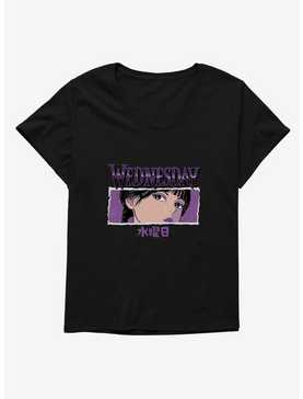 Wednesday Anime Glare Girls T-Shirt Plus Size, , hi-res