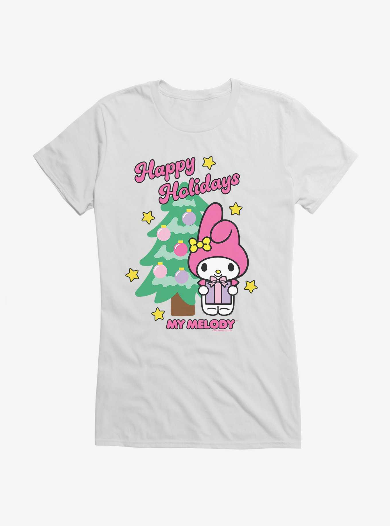 My Melody Happy Holidays Christmas Tree Girls T-Shirt, , hi-res