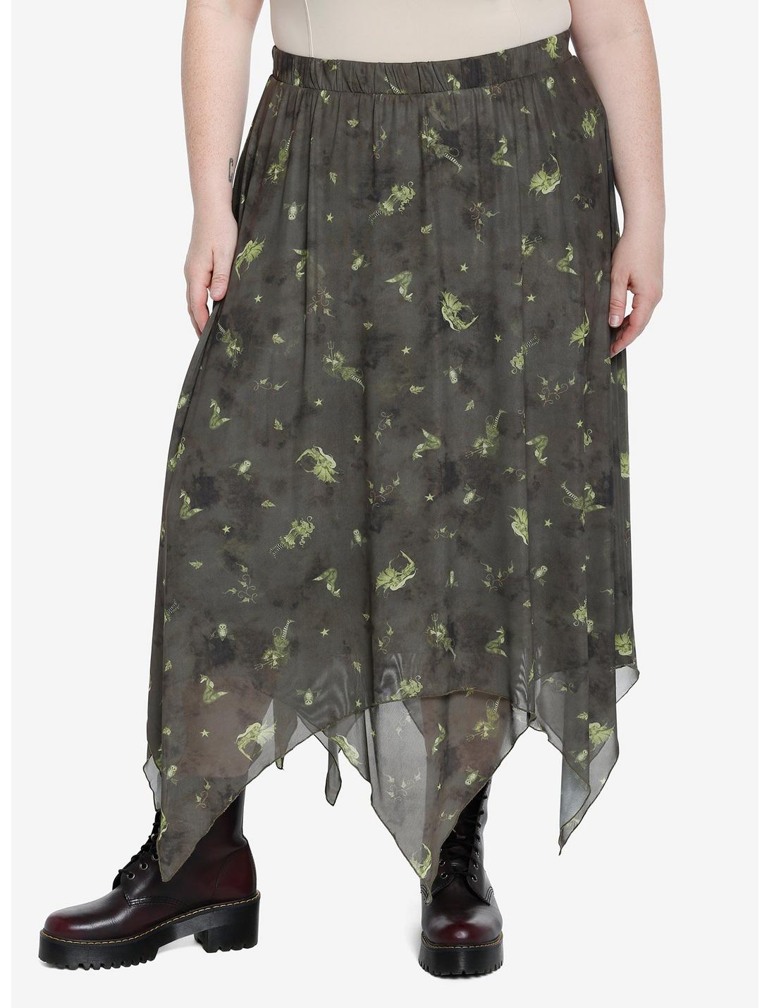 Forest Fairy Hanky Hem Midi Skirt Plus Size By Amy Brown, MULTI, hi-res