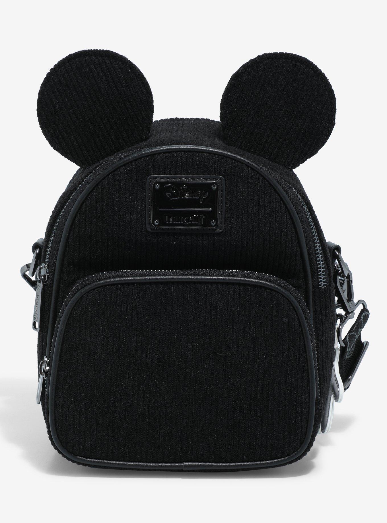Loungefly Disney100 Mickey Mouse Corduroy Convertible Crossbody Bag 