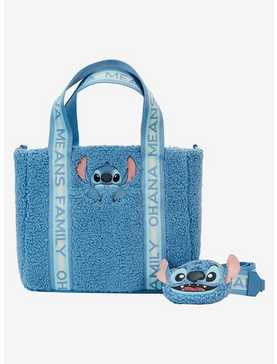 Loungefly Disney Lilo & Stitch Plush Stitch Tote Bag With Coin Bag, , hi-res