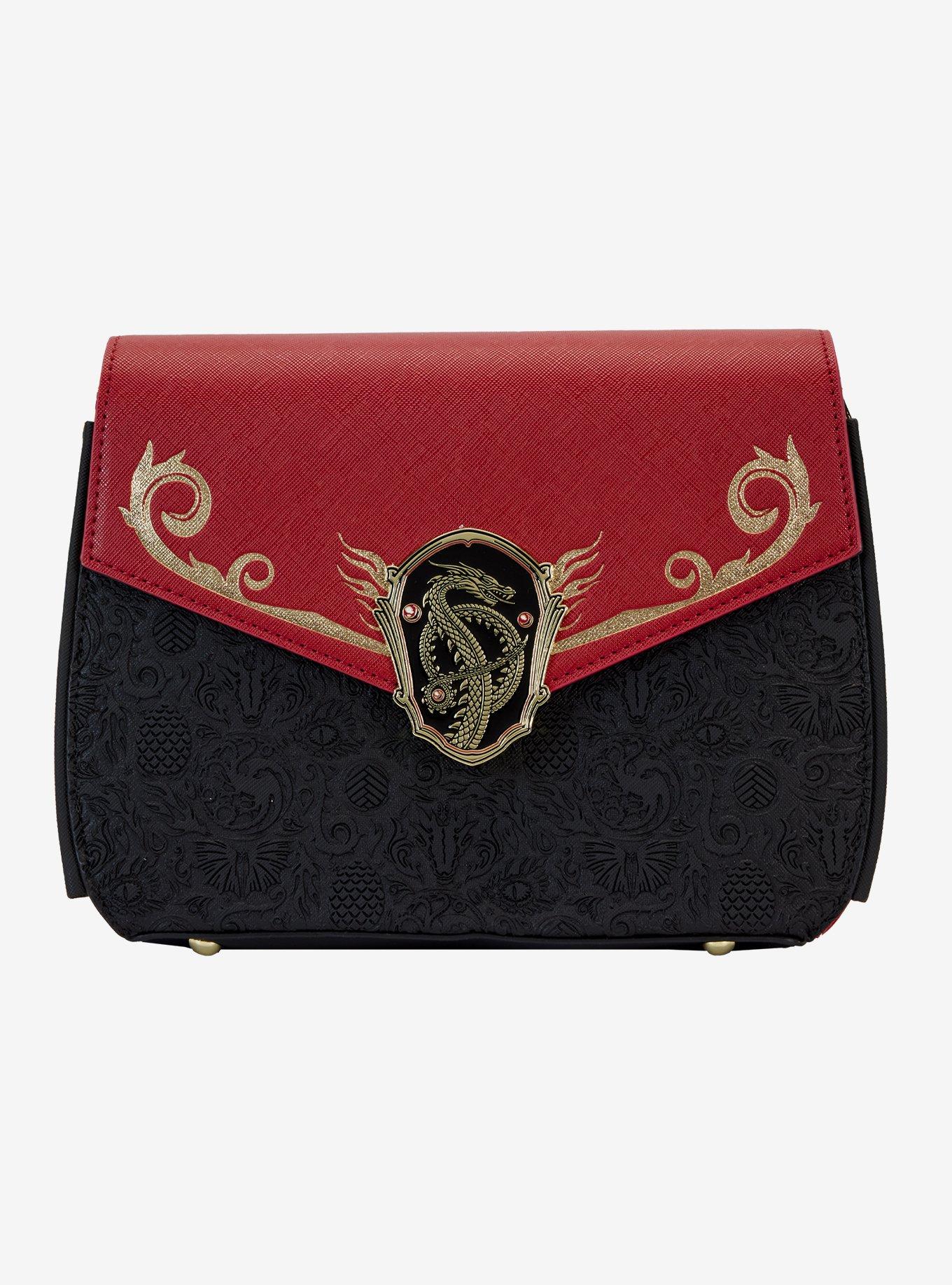 Loungefly House of the Dragon House Targaryen Crest Allover Print Crossbody Bag, , hi-res