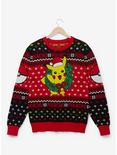 Pokémon Pikachu Wreath Holiday Sweater - BoxLunch Exclusive, RED, hi-res