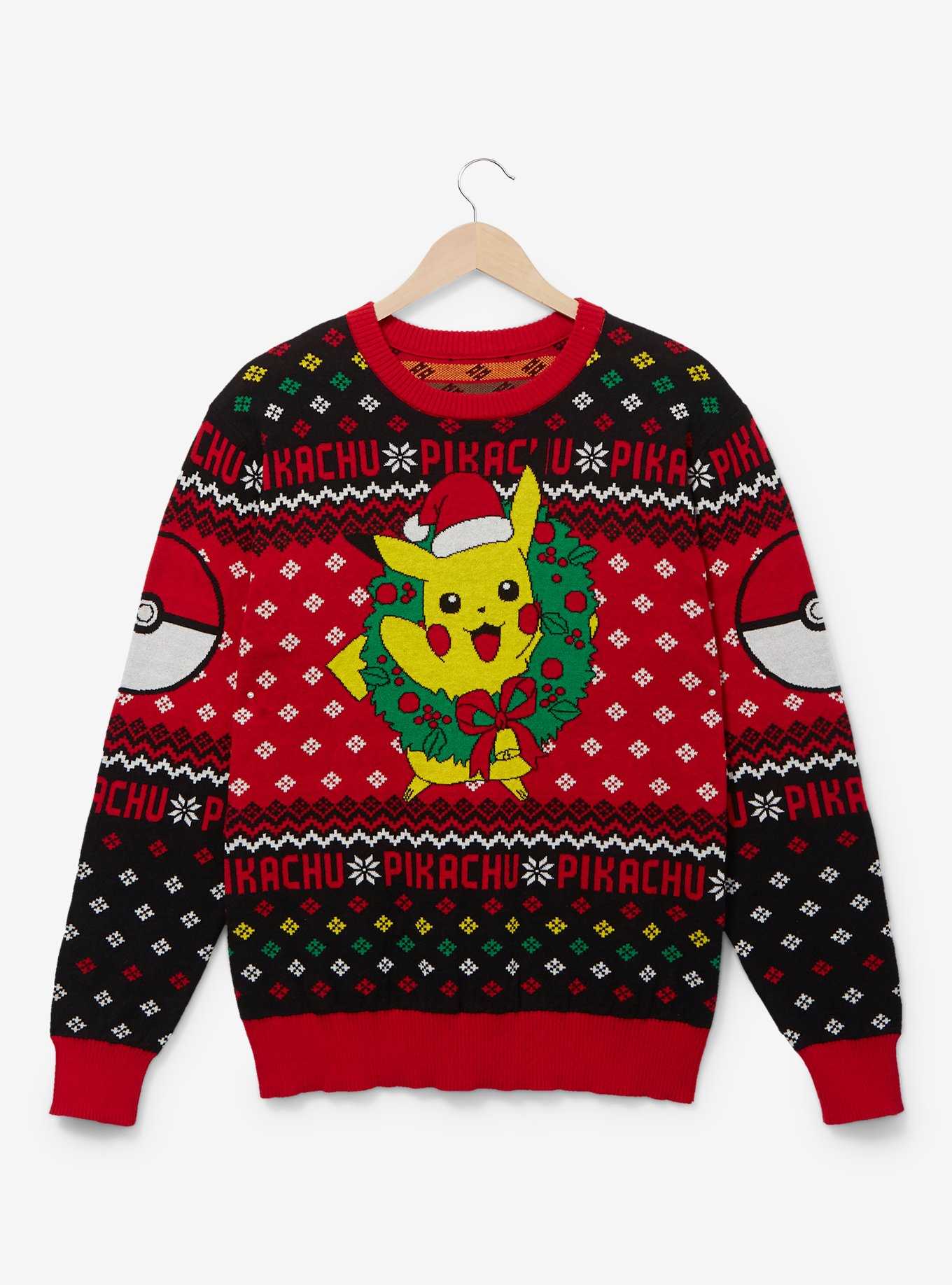 Pokémon Pikachu Wreath Holiday Sweater - BoxLunch Exclusive, , hi-res
