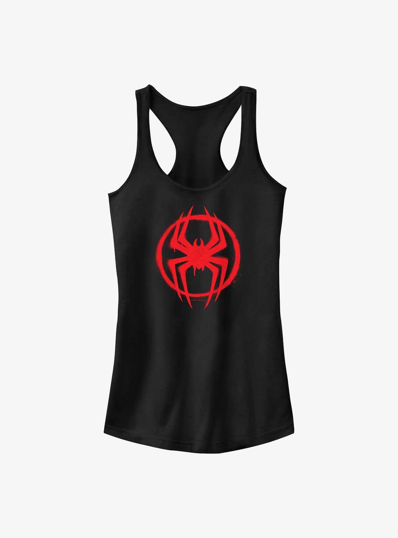 Marvel Spider-Man: Across The Spider-Verse Miles Morales Logo Girls Tank -  BLACK | Hot Topic