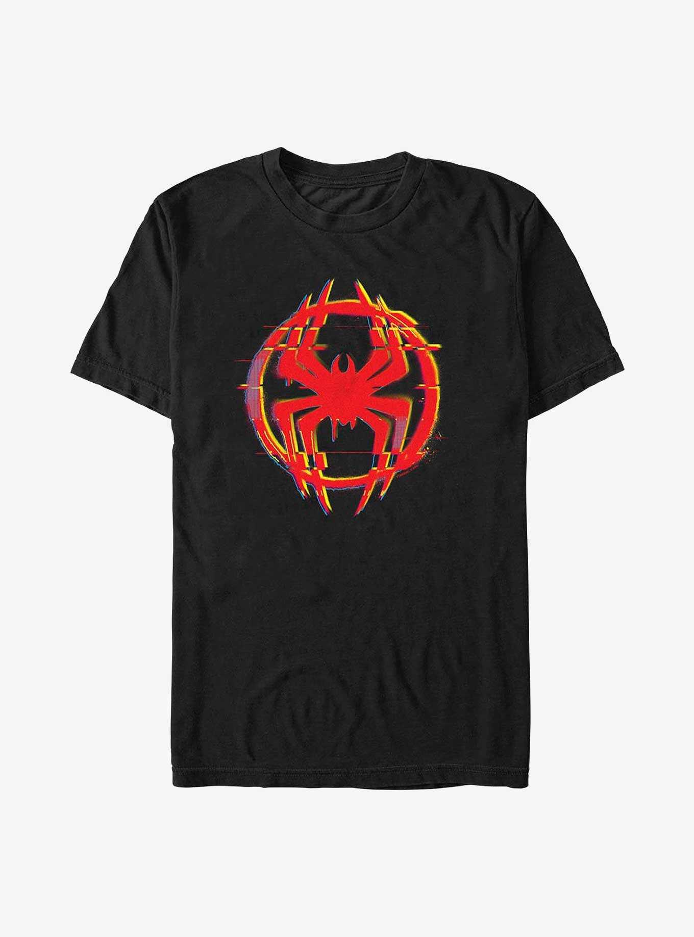 Marvel Spider-Man: Across The Spider-Verse Glitchy Miles Morales Logo T-Shirt, , hi-res