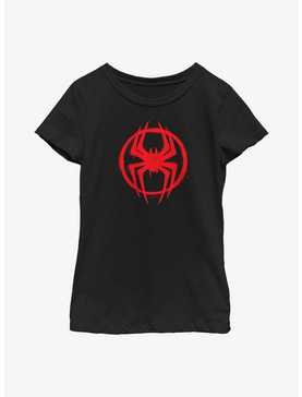 Marvel Spider-Man: Across The Spider-Verse Miles Morales Logo Youth Girls T-Shirt, , hi-res