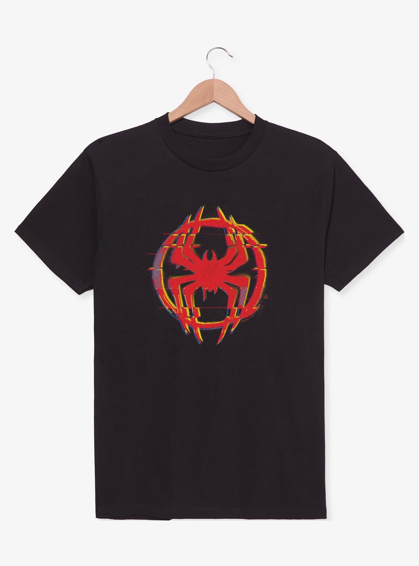 Marvel Spider-Man: Across The Spider-Verse Glitchy Miles Morales Logo T-Shirt