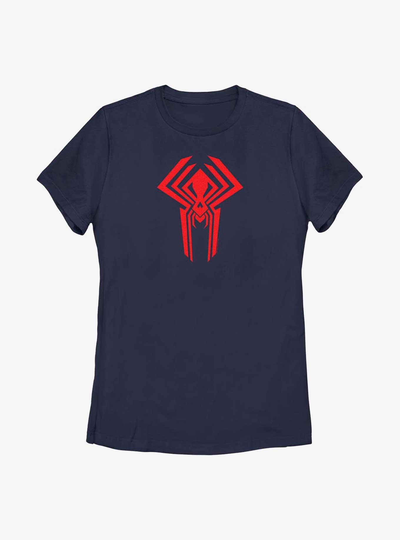 Marvel Spider-Man: Across The Spider-Verse Miguel O'Hara 2099 Logo Womens T-Shirt, NAVY, hi-res