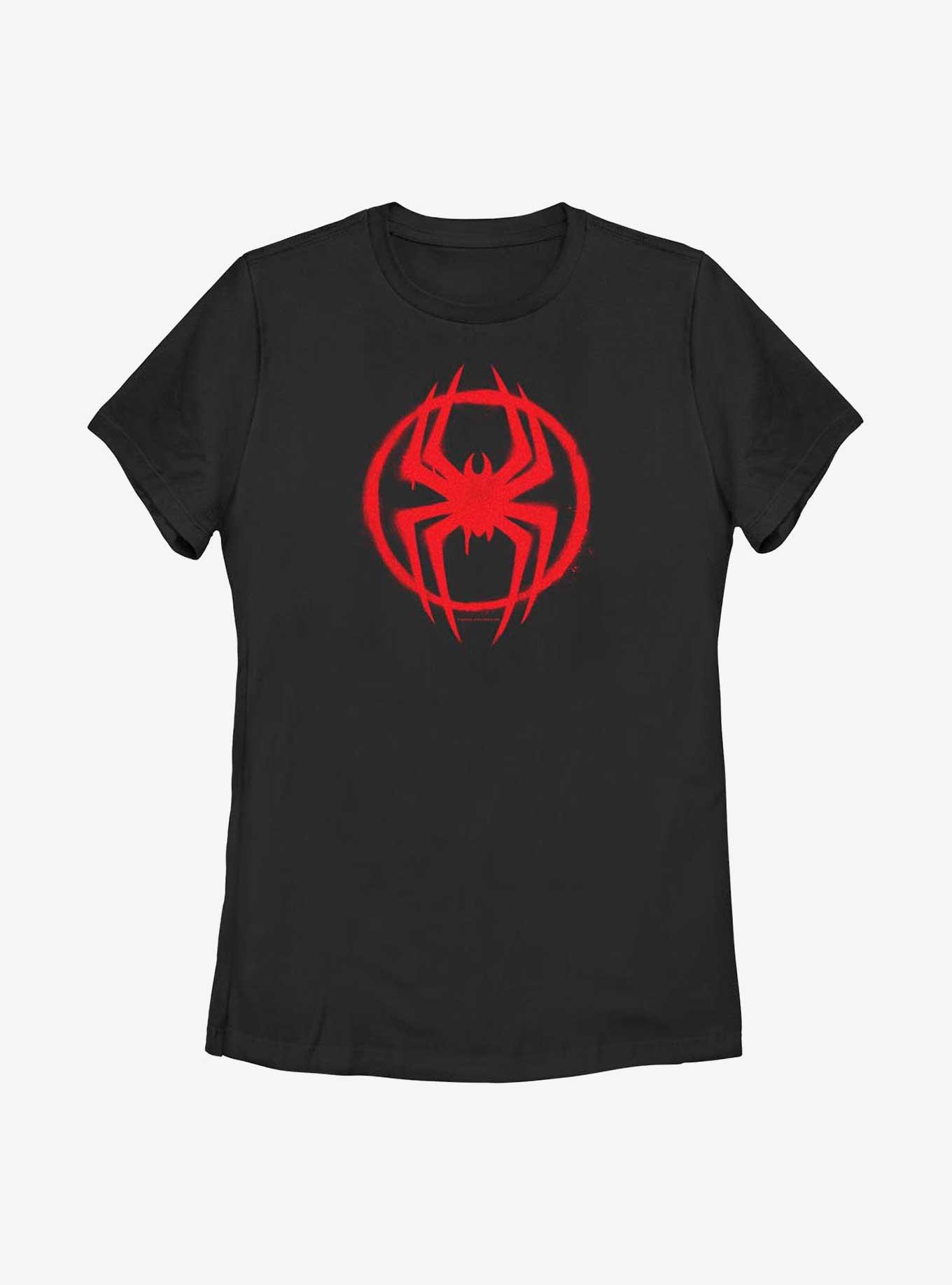 Marvel Spider-Man: Across The Spider-Verse Miles Morales Logo Womens T-Shirt, BLACK, hi-res