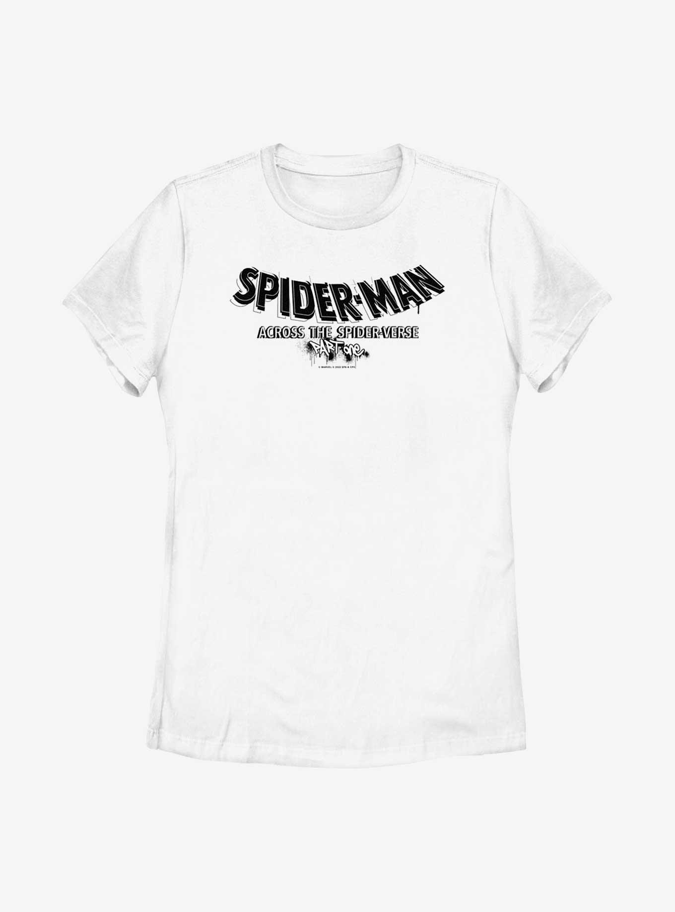 Marvel Spider-Man: Across The Spider-Verse Part One Logo Womens T-Shirt, WHITE, hi-res
