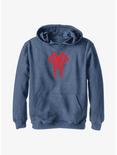 Marvel Spider-Man: Across The Spider-Verse Miguel O'Hara 2099 Logo Youth Hoodie, NAVY HTR, hi-res