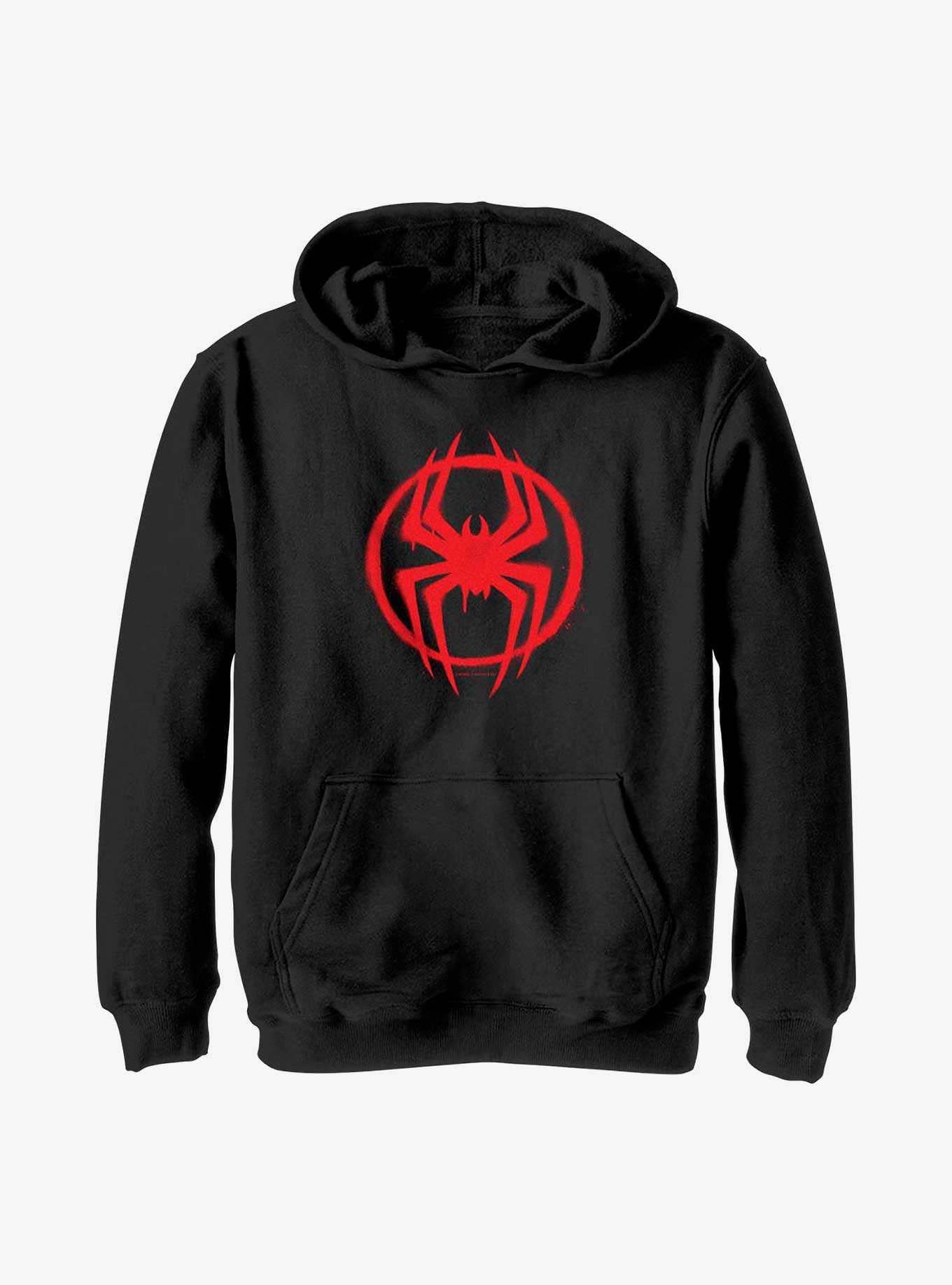 Marvel Spider-Man: Across The Spider-Verse Miles Morales Logo Youth Hoodie, , hi-res
