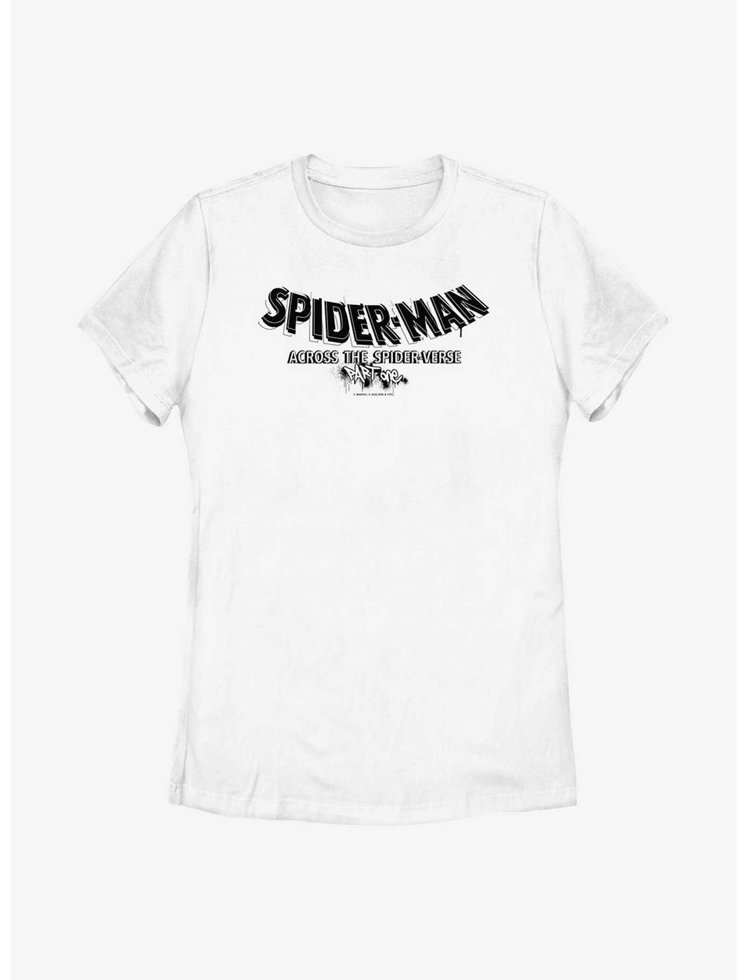 Marvel Spider-Man: Across The Spider-Verse Part One Logo Womens T-Shirt, WHITE, hi-res