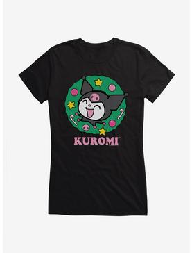 Kuromi Christmas Wreath Girls T-Shirt, , hi-res
