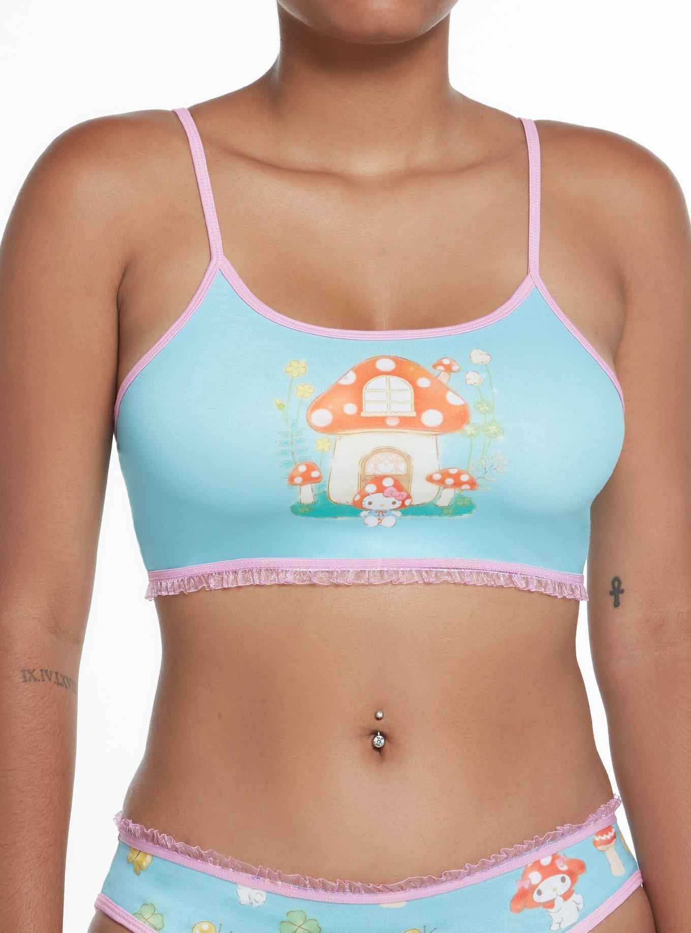 Women's Hello Kitty and Friends Pink Sports Bra Top XL