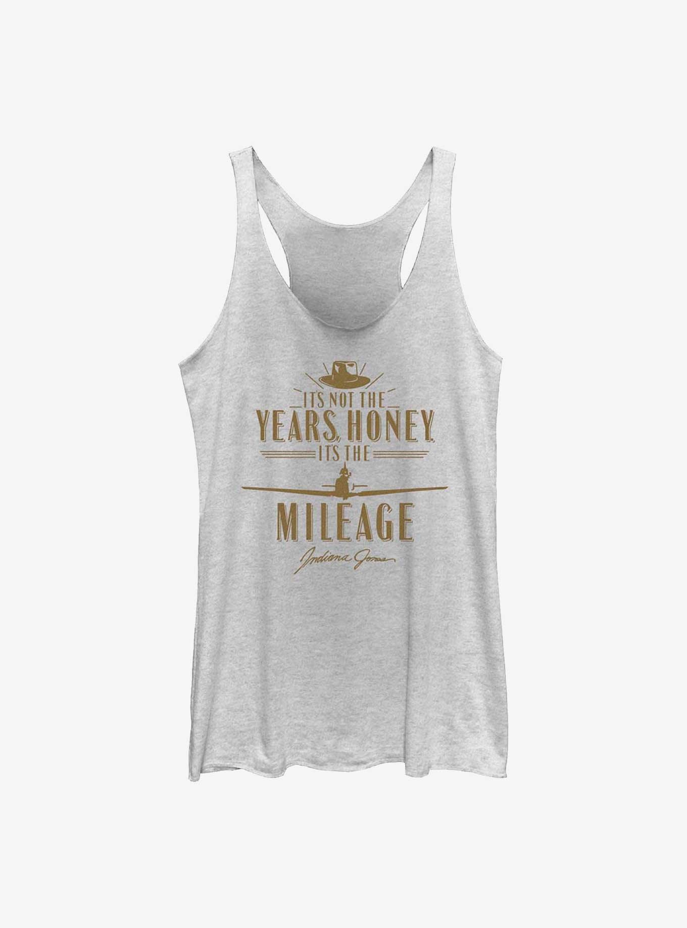 Indiana Jones It's The Mileage Girls Tank, WHITE HTR, hi-res